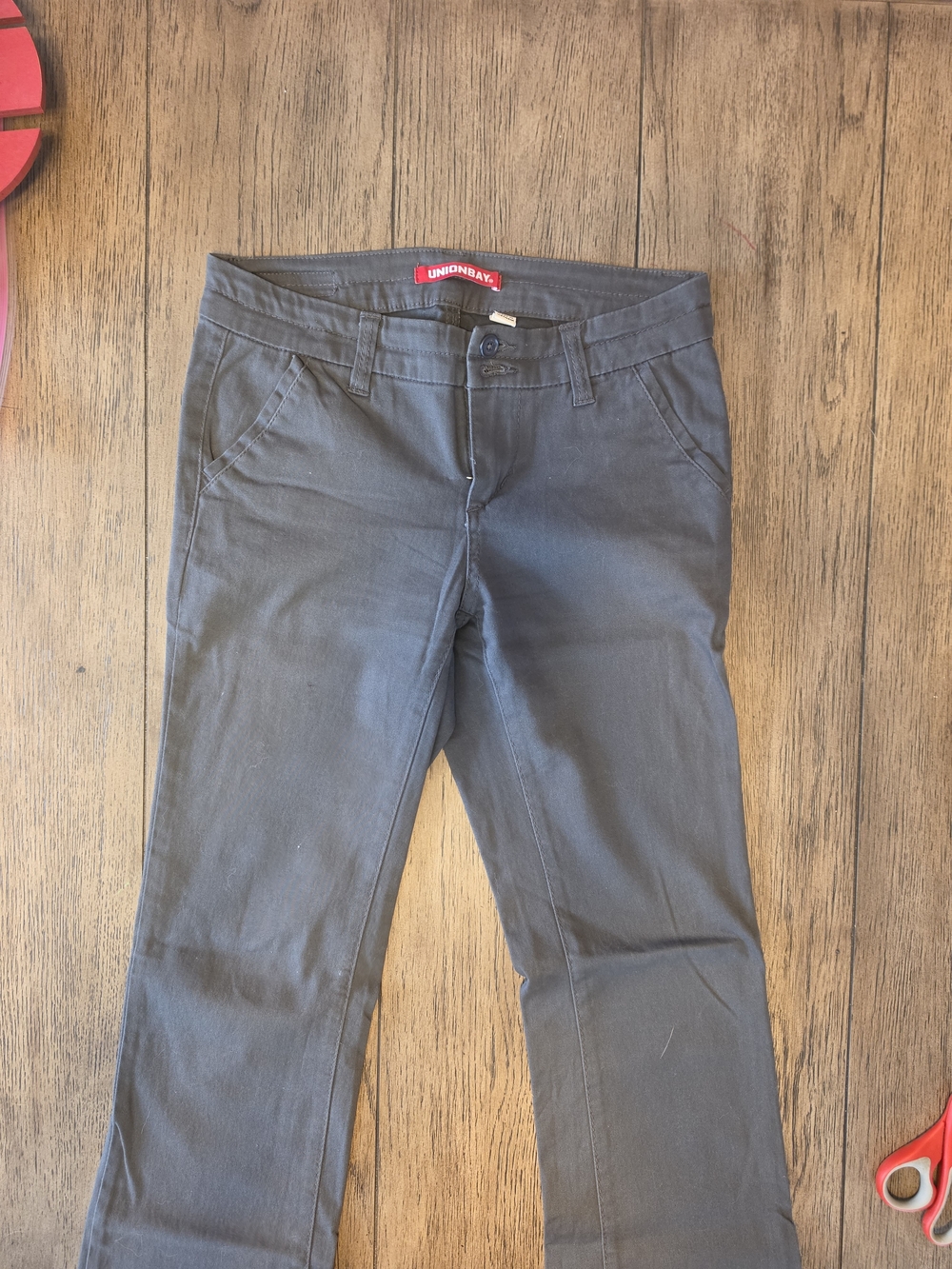 UNIONBAY Women's Dark Gray Boot-Cut Pants